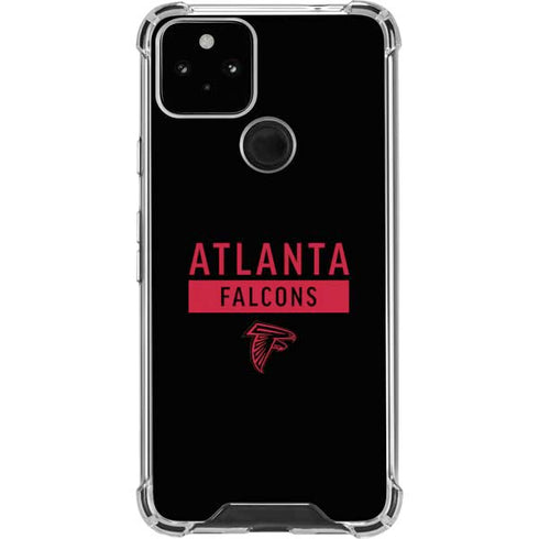 NFL Atlanta Falcons Black Performance Series Google Pixel 5 Clear Case